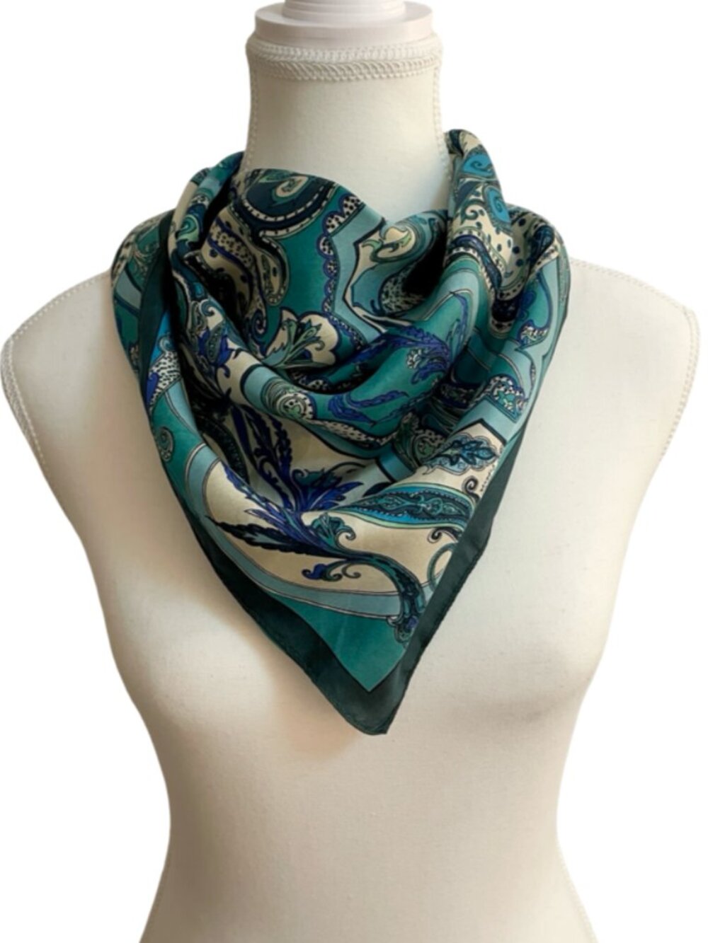 Liberty of London Silk Scarf Paisley Print 23” Square